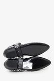 Louis Vuitton Black/White Patent Eyelet Ballet Flats Size 38.5