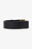 Christian Dior Black Leather 30 Montaigne CD-Buckle Belt