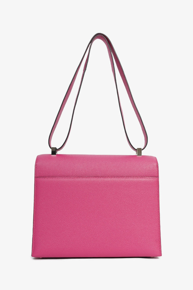 Hermes 2017 Rose Pourpre Epsom Leather Verrou 23 Crossbody Bag