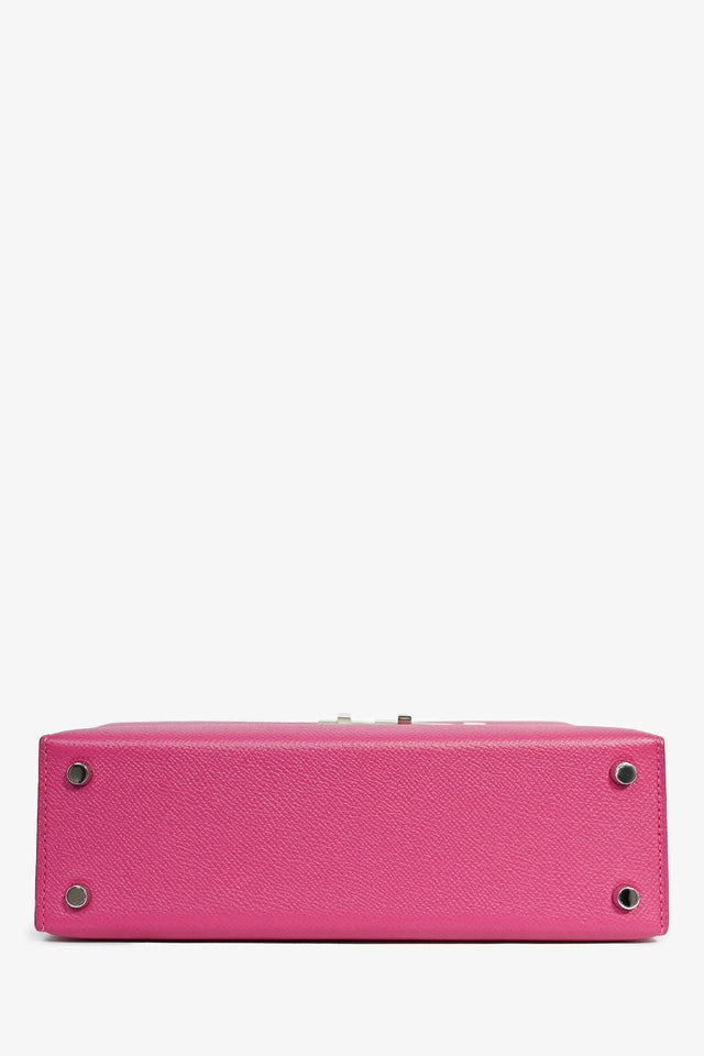 Hermes 2017 Rose Pourpre Epsom Leather Verrou 23 Crossbody Bag