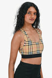 Burberry Brown Tartan Printed Sport Bar Size XS
