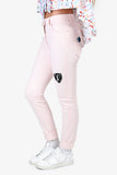 Louis Vuitton 2019 Pink Denim Logo Patchwork Jeans Size 36