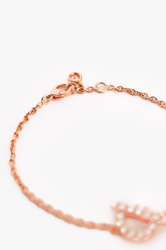 Hermes 18K Rose Gold Diamond Set Finesse Bracelet