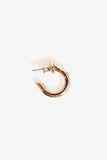 Hermes Palladium Plated Single 'Sabot' Mini Hoop Earring