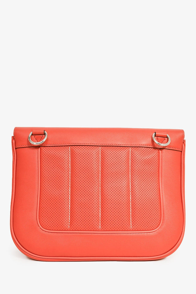 Hermes 2014 Red Perforated Swift Leather 'Berline' 28 Crossbody