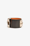 Hermes Black Leather Collier De Chien Bracelet PHW Size 3