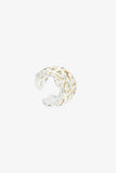 Hermes Silver Large 'Chaine D'Ancre Enchainee' Ring Size 57