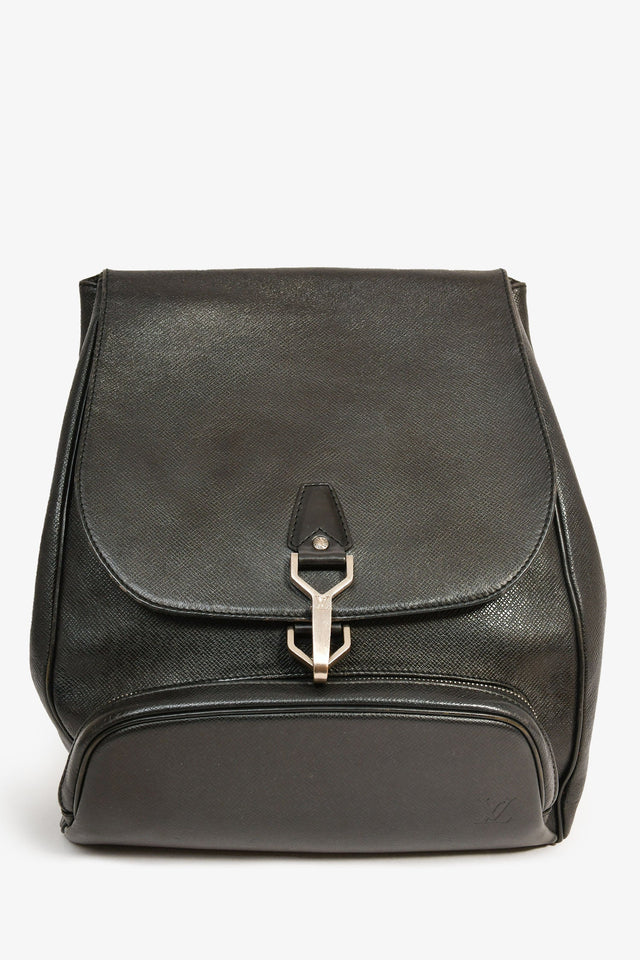 Louis Vuitton 2000 Black Leather 'Taiga Cassiar' Backpack