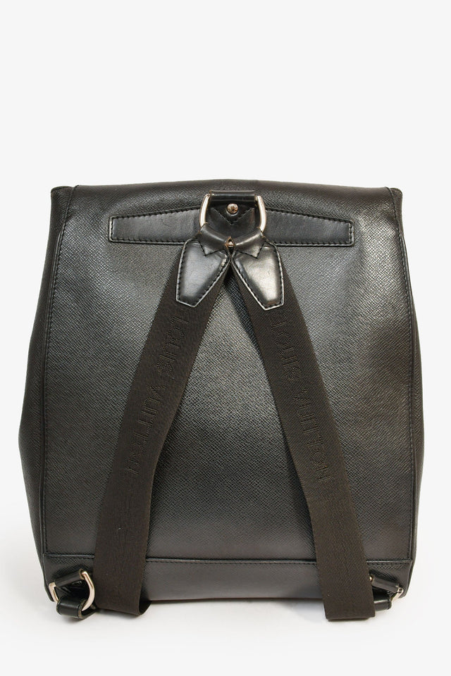 Louis Vuitton 2000 Black Leather 'Taiga Cassiar' Backpack