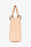 Christian Dior 2017 Beige Lizard Skin Mini Lady Dior with Strap