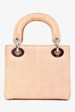 Christian Dior 2017 Beige Lizard Skin Mini Lady Dior with Strap