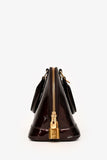 Louis Vuitton Burgundy Patent Monogram "Alma' BB Top Handle with Strap