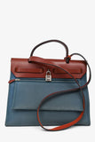 Hermes 2015 Blue/Brown Canvas Herbag 31 With Pouch