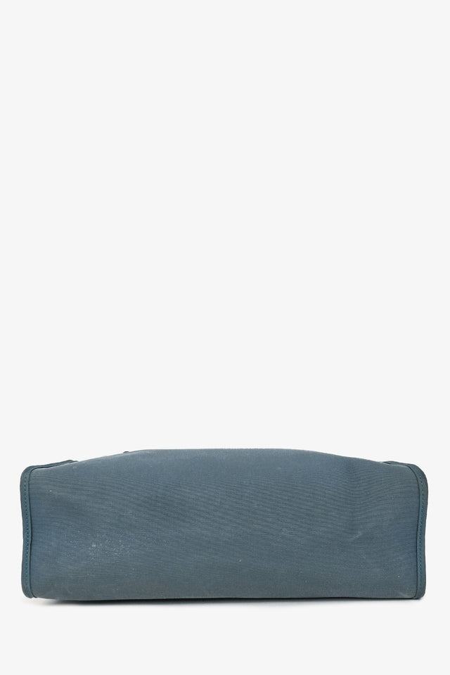 Hermes 2015 Blue/Brown Canvas Herbag 31 With Pouch