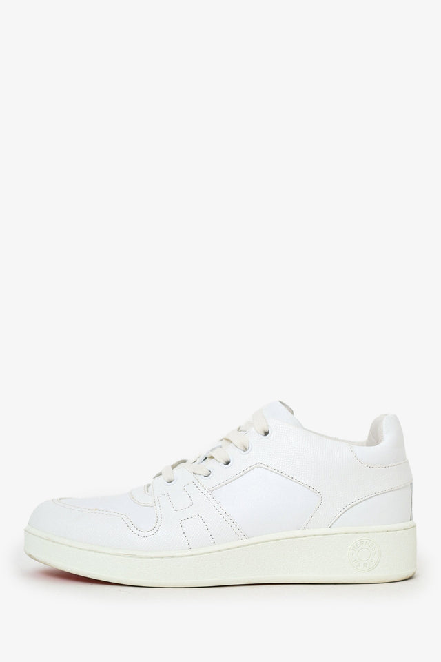 Hermes White Epsom Leather Femme Free Sneaker Size 38