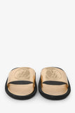 Louis Vuitton Gold Leather Monogram Slides Size 40