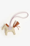Hermes Cream/Pink Brown Leather Rodeo PM Bag Charm