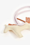 Hermes Cream/Pink Brown Leather Rodeo PM Bag Charm