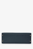 Hermes 2016 Blue Indigo/Rouge H Trim Epsom Leather Contour Sellier Kelly 32 With Strap GHW