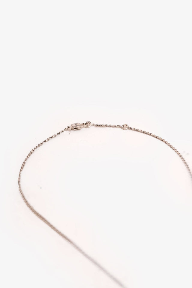 Hermes 18K White Gold Diamond 'Cadenas' Lock Pendant