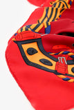 Hermes Red/Yellow Silk 'Ronds de Marche' Scarf Size 90
