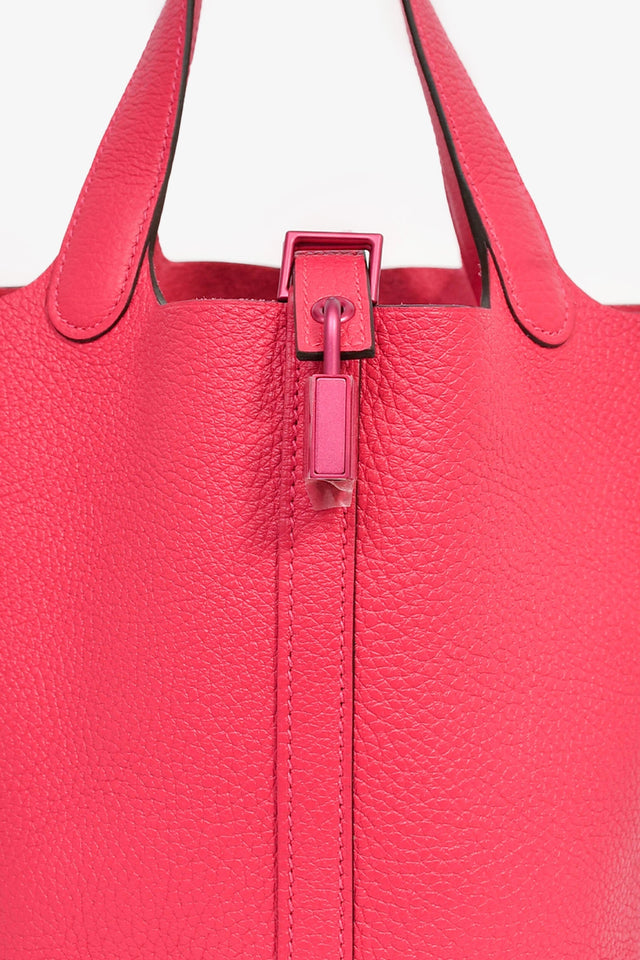 Hermes 2023 Limited Edition Rose Mexico Togo Picotin Monochrome Lock 18