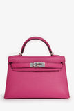 Hermes 2018 Rose Poupre Mysore Chevre Leather Mini Kelly PHW