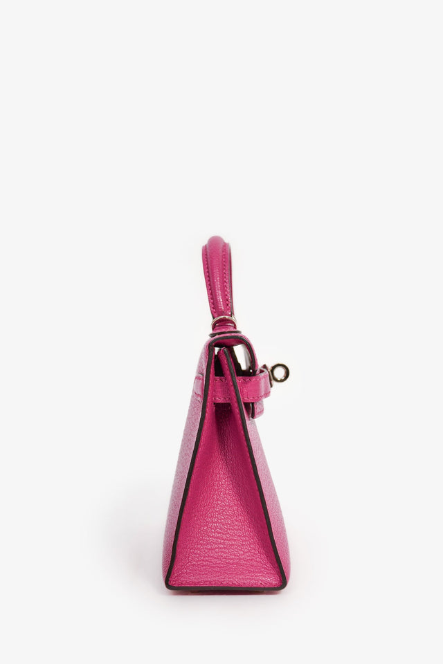 Hermes 2018 Rose Poupre Mysore Chevre Leather Mini Kelly PHW