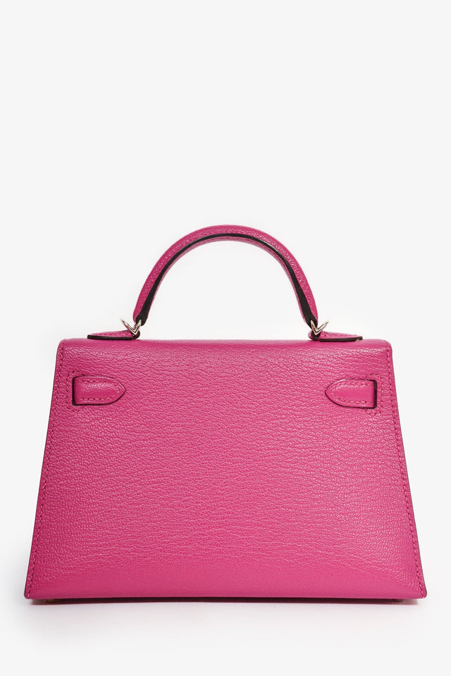 Hermes 2018 Rose Poupre Mysore Chevre Leather Mini Kelly PHW