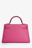 Hermes 2018 Rose Poupre Mysore Chevre Leather Mini Kelly PHW
