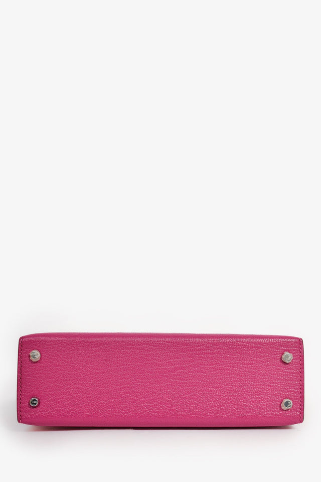 Hermes 2018 Rose Poupre Mysore Chevre Leather Mini Kelly PHW
