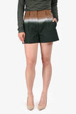 Prada 2020 Brown/Green Ombre Pleated Shorts Size 40