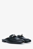 Hermes Black Leather Oz Mules Size 35