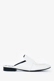 Hermes White Leather Catena Mules Size 35
