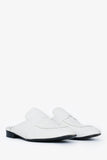 Hermes White Leather Catena Mules Size 35