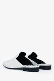 Hermes White Leather Catena Mules Size 35