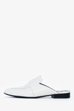 Hermes White Leather Catena Mules Size 35