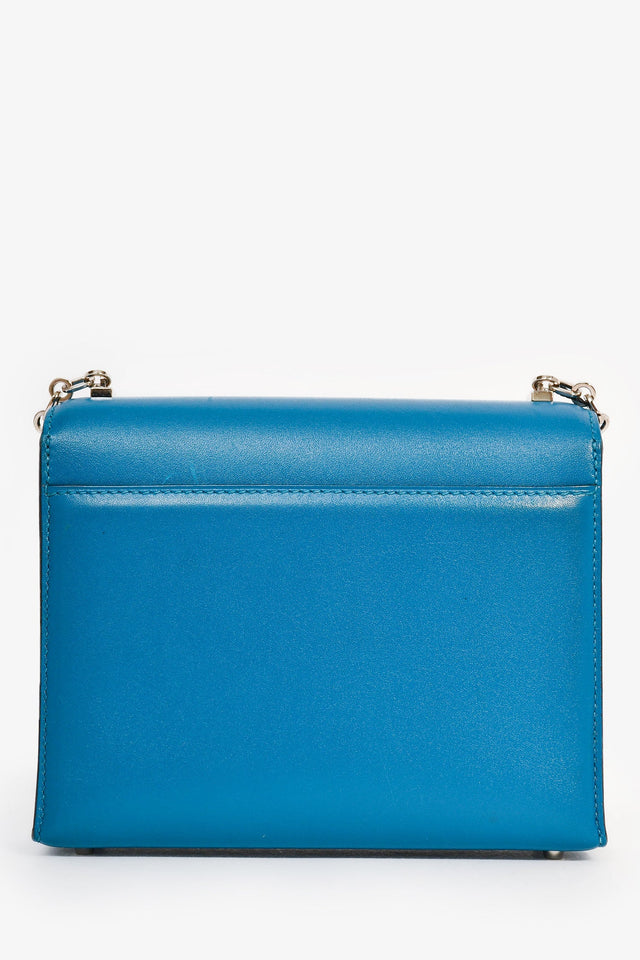 Hermes 2019 Blue Leather Mini 'Verrou Chaîne 17' Crossbody