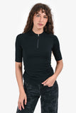 Hermes Black Wool 3/4 Zip T-Shirt Size XS