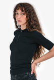 Hermes Black Wool 3/4 Zip T-Shirt Size XS