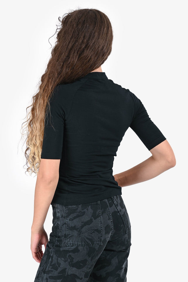 Hermes Black Wool 3/4 Zip T-Shirt Size XS