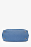 Prada Blue Saffiano Leather 'Galleria Double Zip' Top Handle with Strap