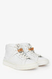 Hermes White Leather Kelly Buckle 'Daydream' High Top Sneakers Size 36