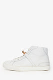 Hermes White Leather Kelly Buckle 'Daydream' High Top Sneakers Size 36