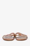Hermes Brown Leather Lisboa Slides Size 36
