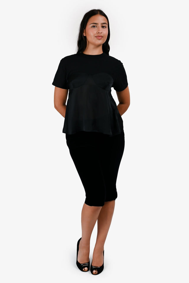 Christian Dior Black Velvet Capris Size 6