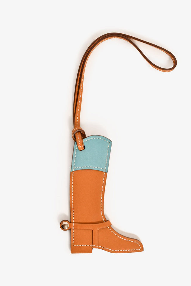 Hermes Brown Leather Paddock Boot Bag Charm