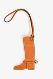 Hermes Brown Leather Paddock Boot Bag Charm