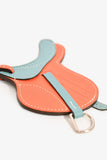 Hermes Orange/Teal Leather Paddock Selle Horse Saddle Charm