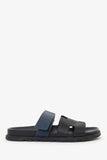 Hermes Black Leather Chypre Sandals Size 41.5